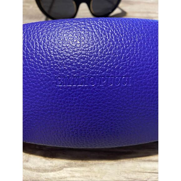 Emilio Pucci Black & Gold Cat Eye Round Sunglasses main image 8